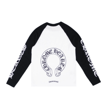 Chrome Hearts Neck Letters Horseshoe Long Sleeve Shirt_Back