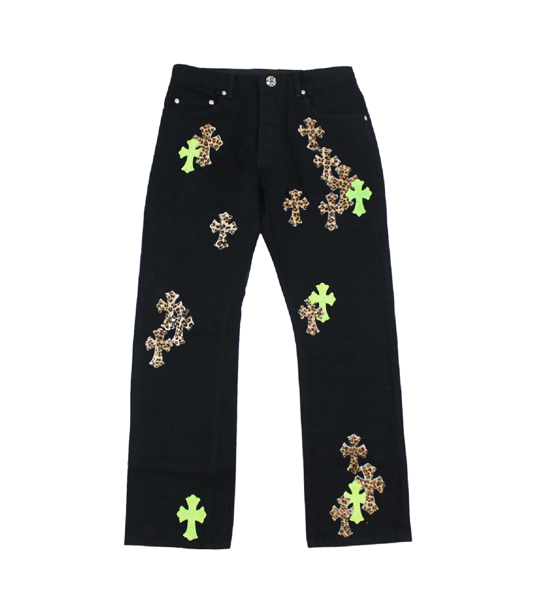 Chrome Hearts Leather Patches Jeans